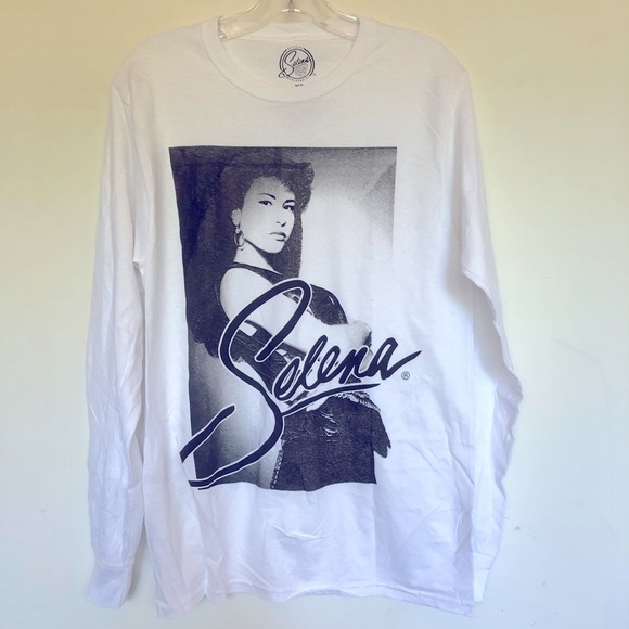 Selena Black & White Long Sleeve T shirt - Picture 1 of 2